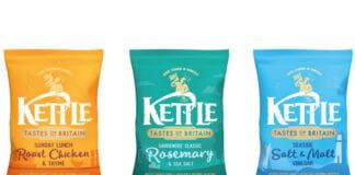 The new Kettle Chips comprises three flavours inspired by British cuisine.