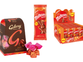 Seasonal fruit flavour Orange Galaxy and Maltesers