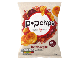 Plastic cut from packs Popchips