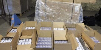 Cigarettes seized from a Glasgow wearhouse