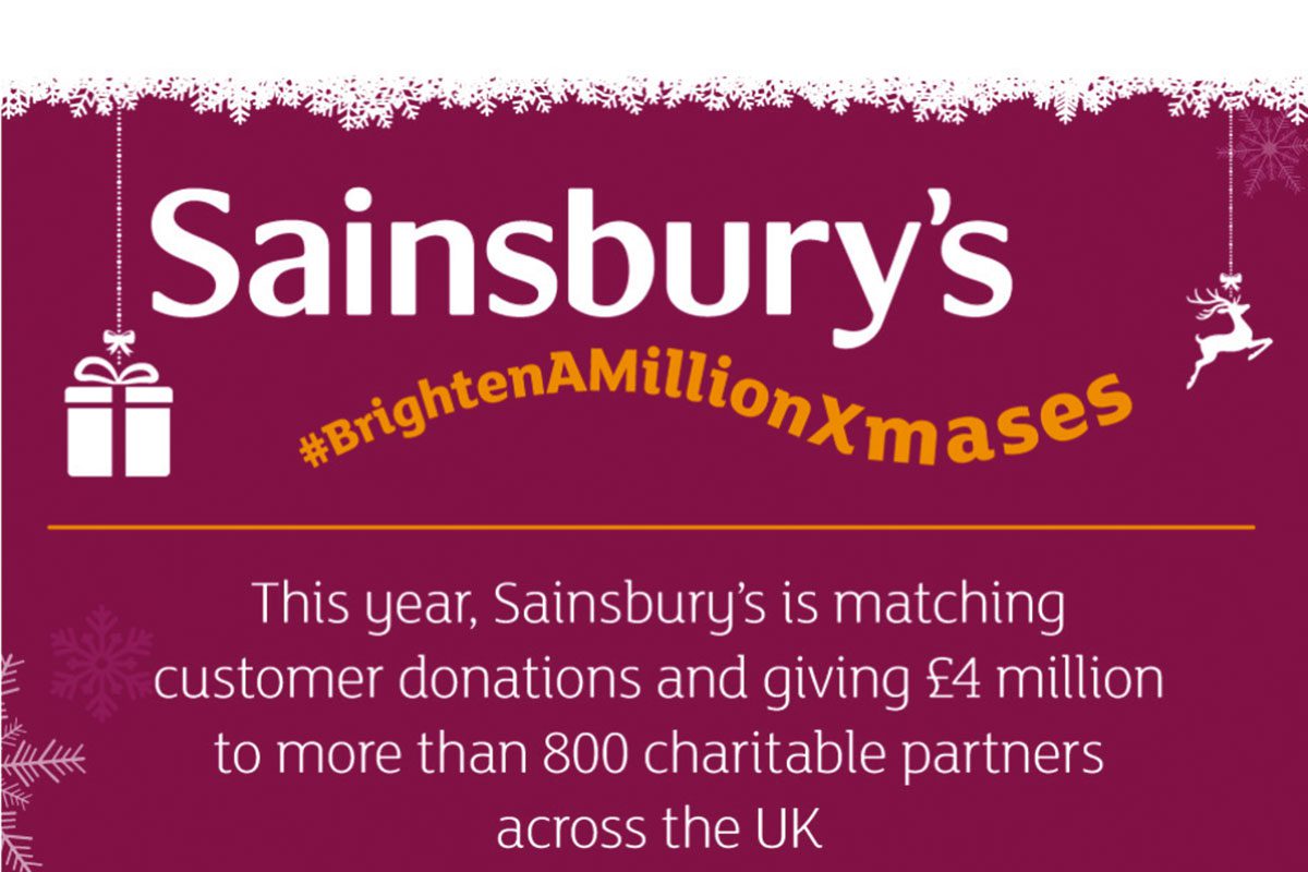 Sainsbury's bighten a million christmases