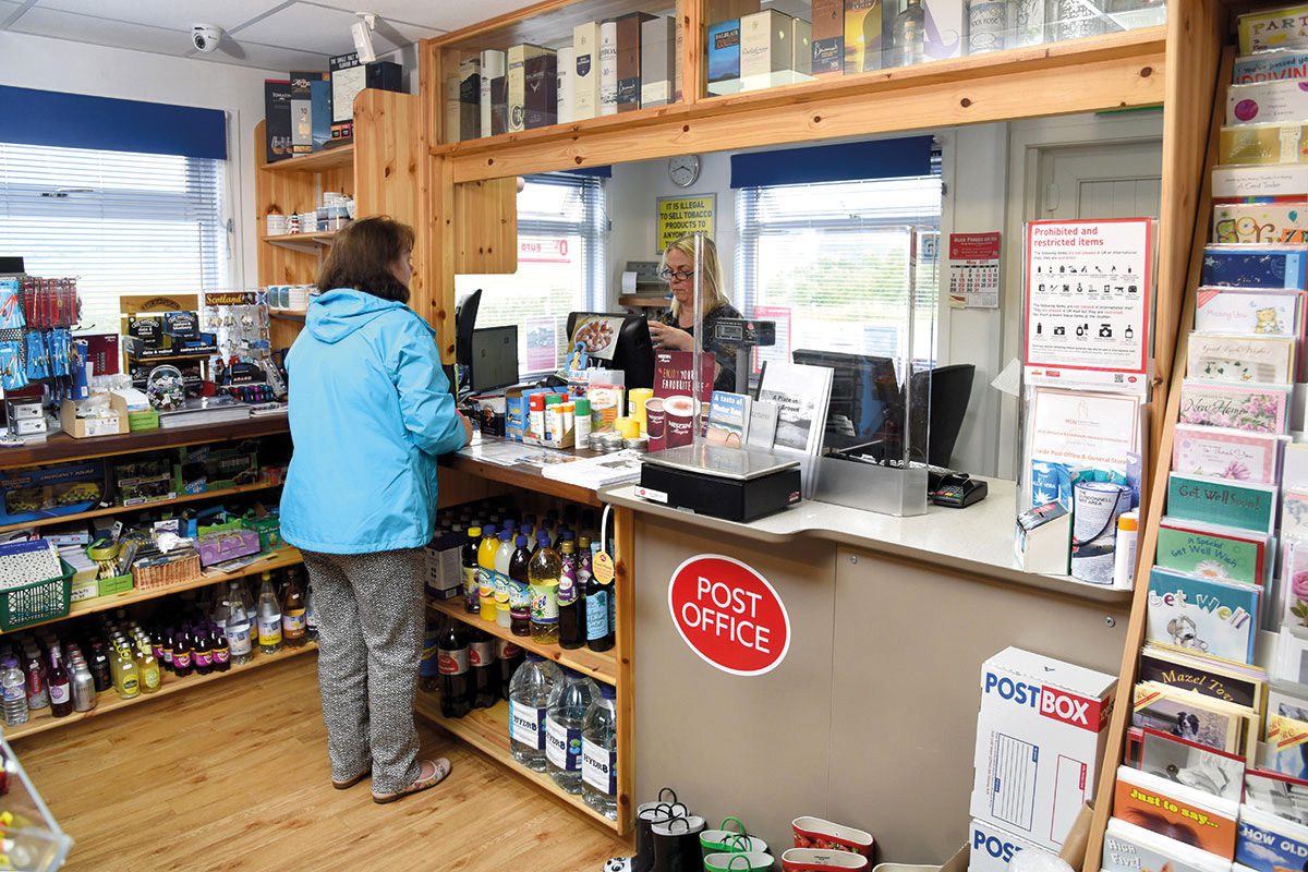 Post office counter