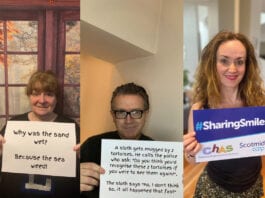 Cheering up communities Janey Godley, Mark Cox and Martel Maxwell