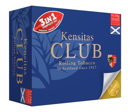 JTI introduces lower RRP for Kensitas Club Rolling Tobacco range in Scotland