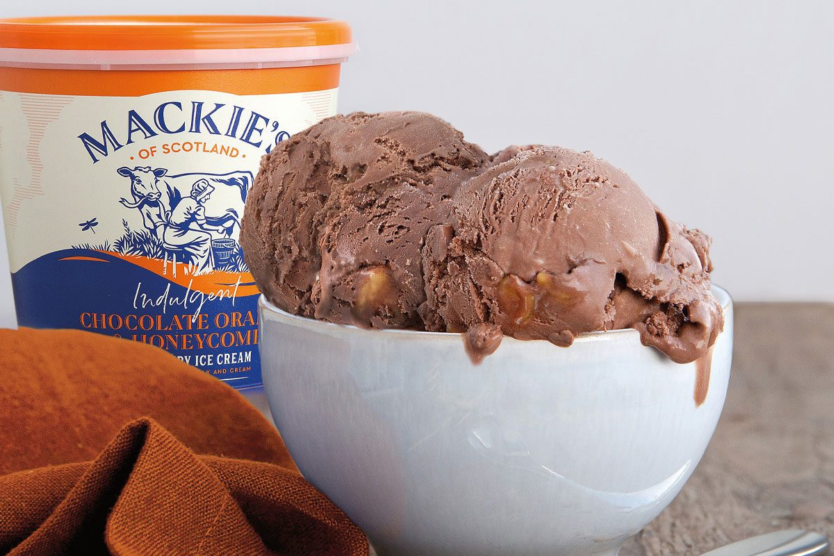 Mackie's chocolate orange ice cream