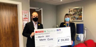 Spar donation to Marie Curie
