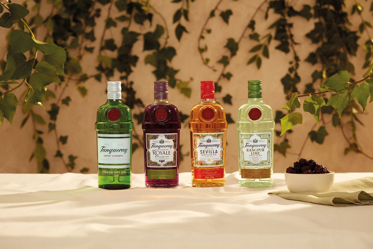 Tanqueray bottles