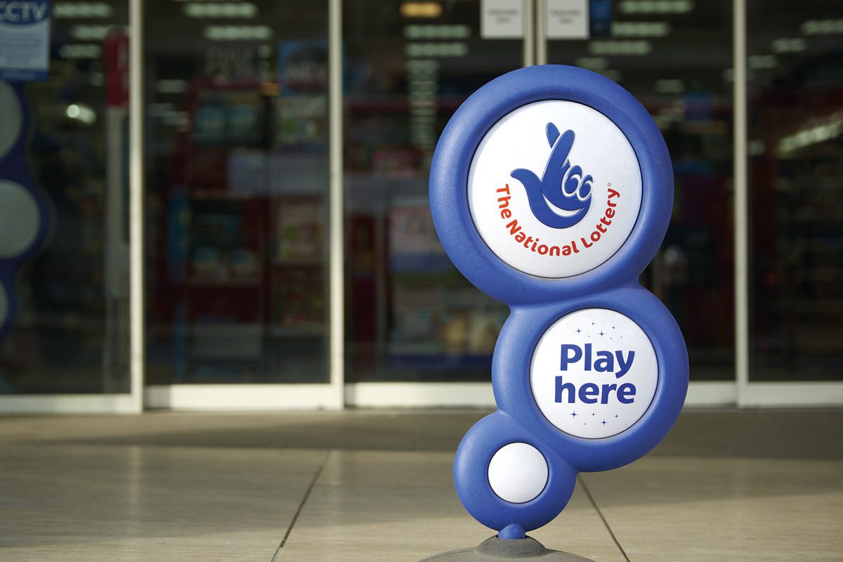 National Lottery sign