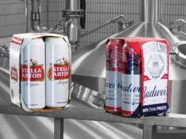 Budweiser bolsters eco-credentials Plastic rings were removed from Budweiser, Bud Light and Stella Artois packs.
