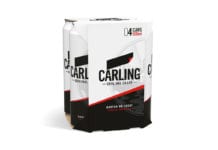 Carling 4 pack with card packaging