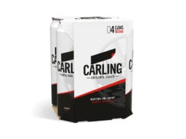 Ringing the changes Carling 4 pack with card packaging