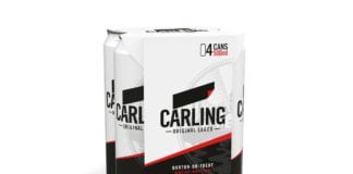 Carling 4 pack with card packaging