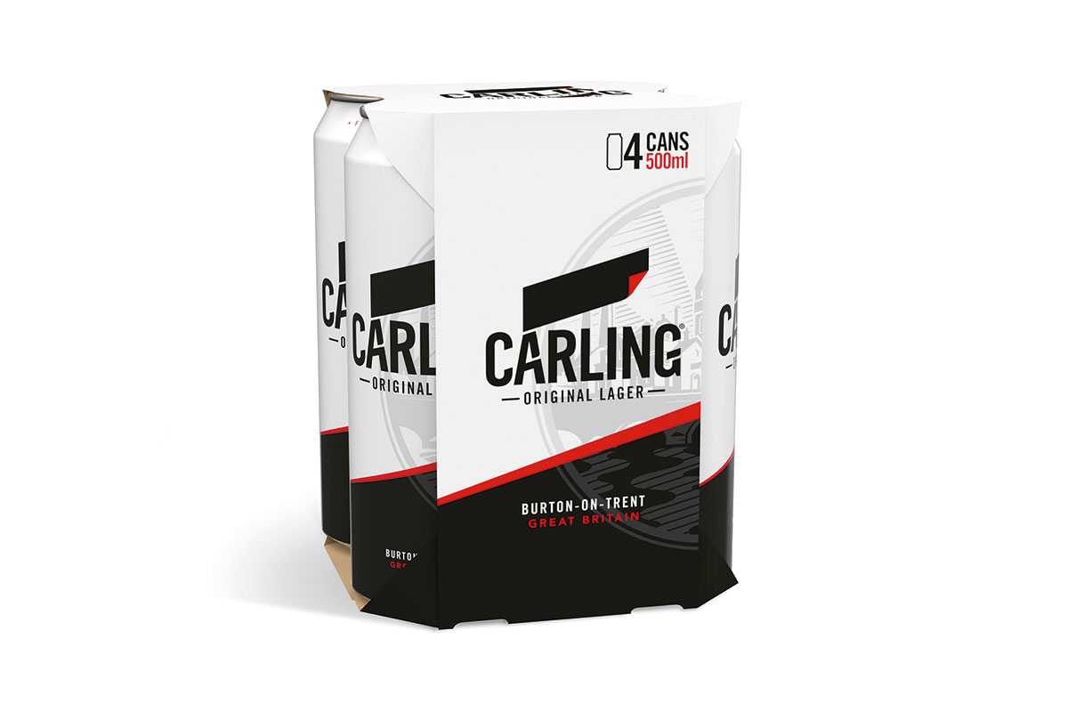 Carling 4 pack with card packaging 