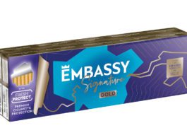 Foil packs lock freshness in Embassy Signature Gold