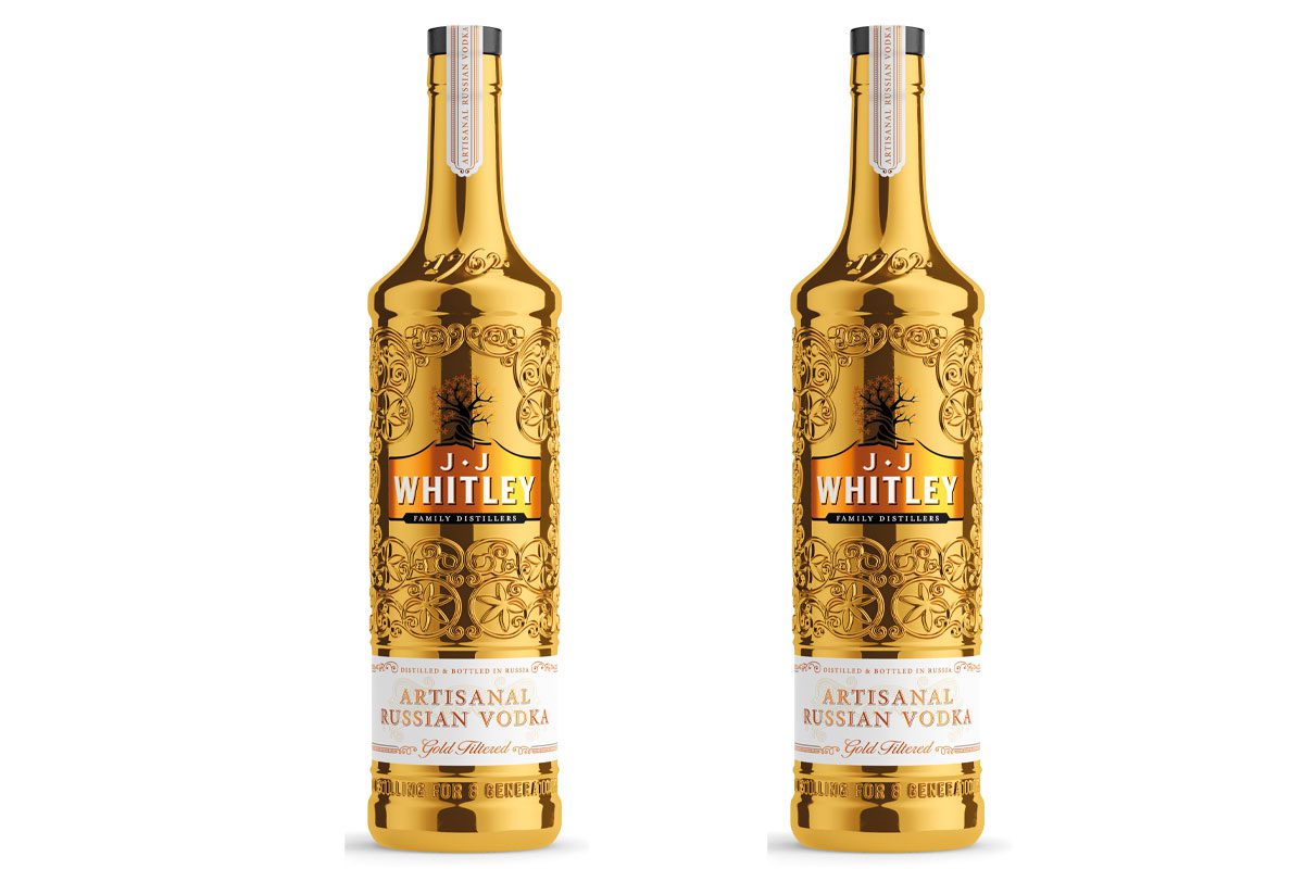 JJWR artisanal gold filtered vodka