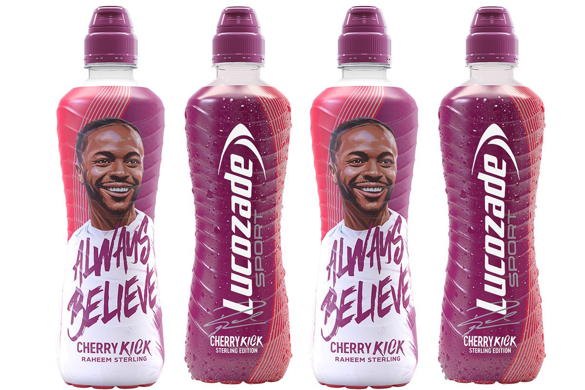 Lucozade promotional bottles