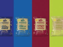 Mackie’s rolls out £1 PMPs Mackies crisps range