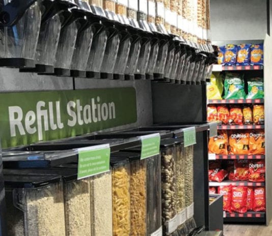 Refill station reduces waste Refill station