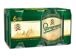New format for c-stores The new Staropramen six-pack multipack is made from recyclable cardboard.