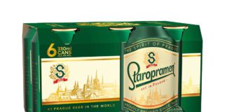 The new Staropramen six-pack multipack is made from recyclable cardboard.