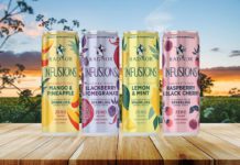 4 cans of Radnor's flavoured water in a variety of colours and flavours.