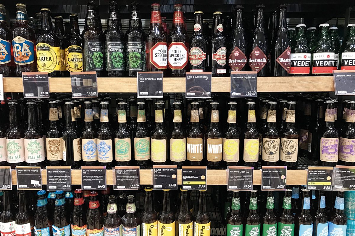 alcohol bottles on shelves