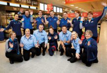 Aldi Staff smiling and posing in photo in store