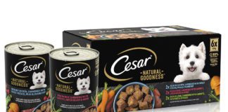 Cans of Cesar Dog Food