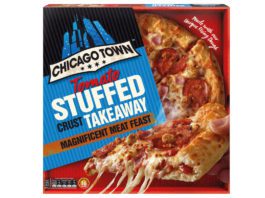 A meat lovers’ pie Chicago Town Pizza