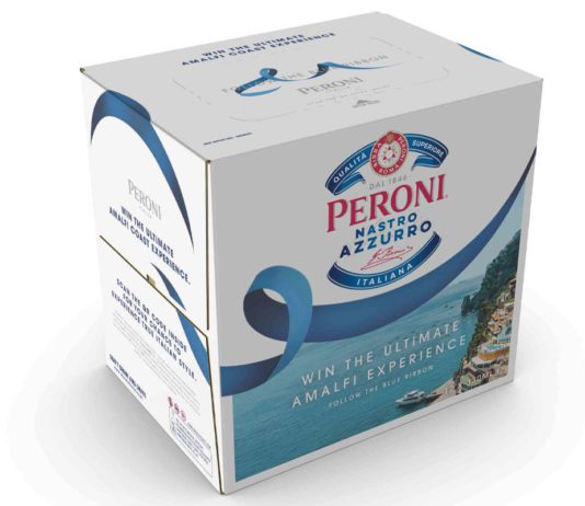 Jetting off with a case of beer Peroni box with Amalfi experience promotion