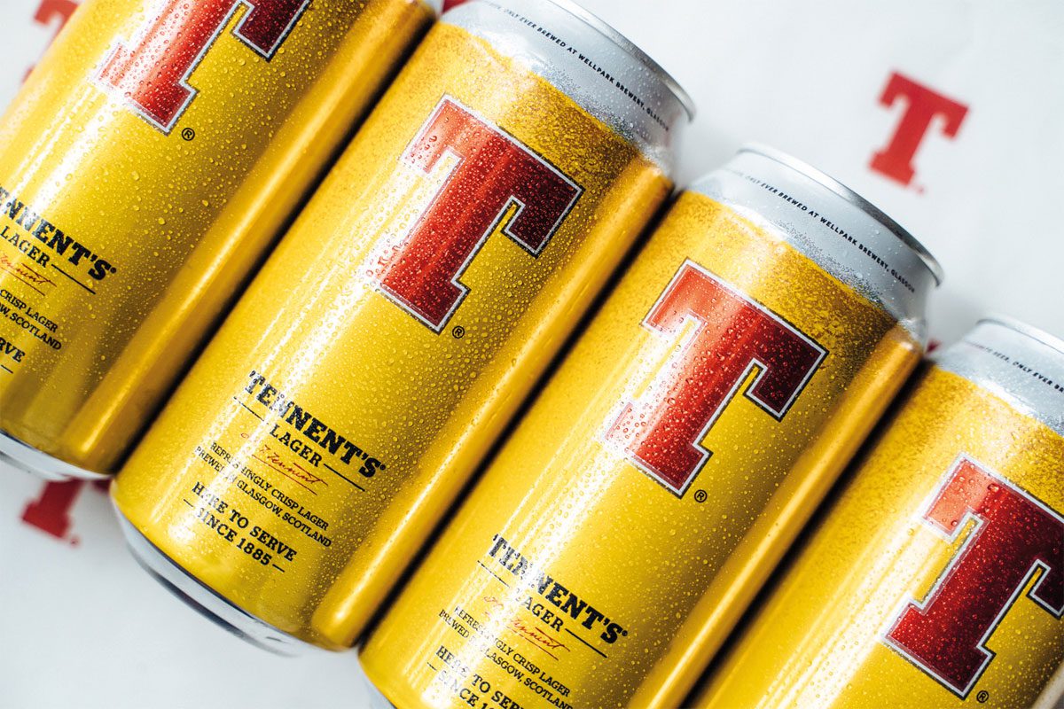 Tennent's lager cans