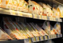 An Assortment of sandwiches on Tesco Shelf