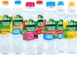 Fruit is given a new look Volvic Touch of Fruit new packs