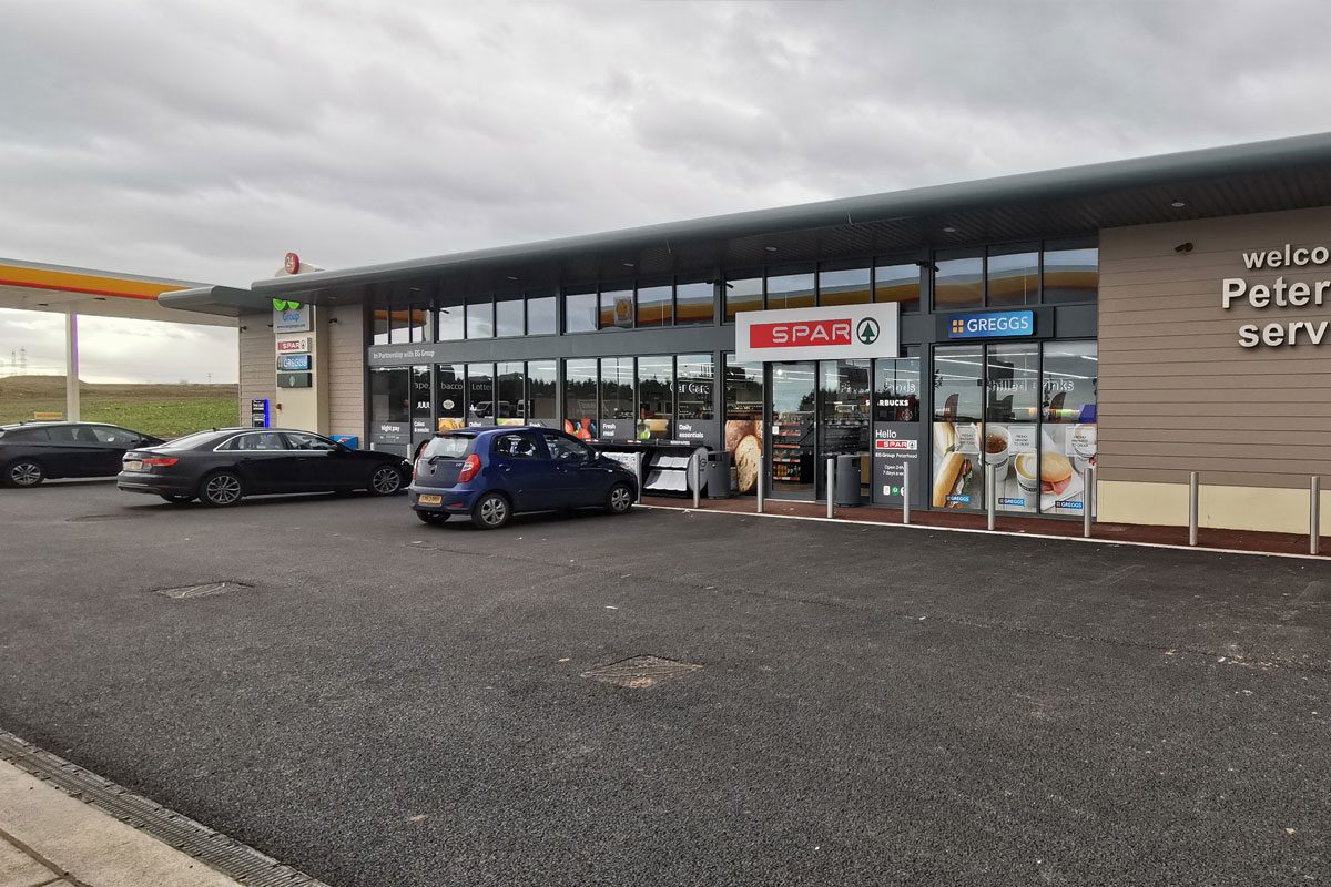 EG Group’s new Spar forecourt store in Peterhead. 