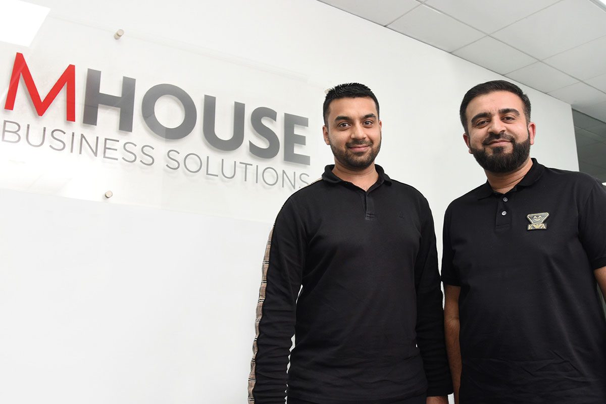 Faisal Sattar (left) and Asif Ashraf at the new MHouse office at Eurocentral.