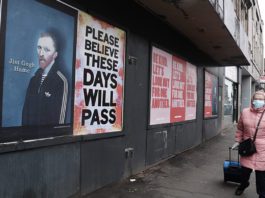 Christmas concern Posters on high street