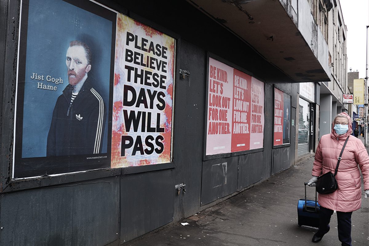 Posters on high street