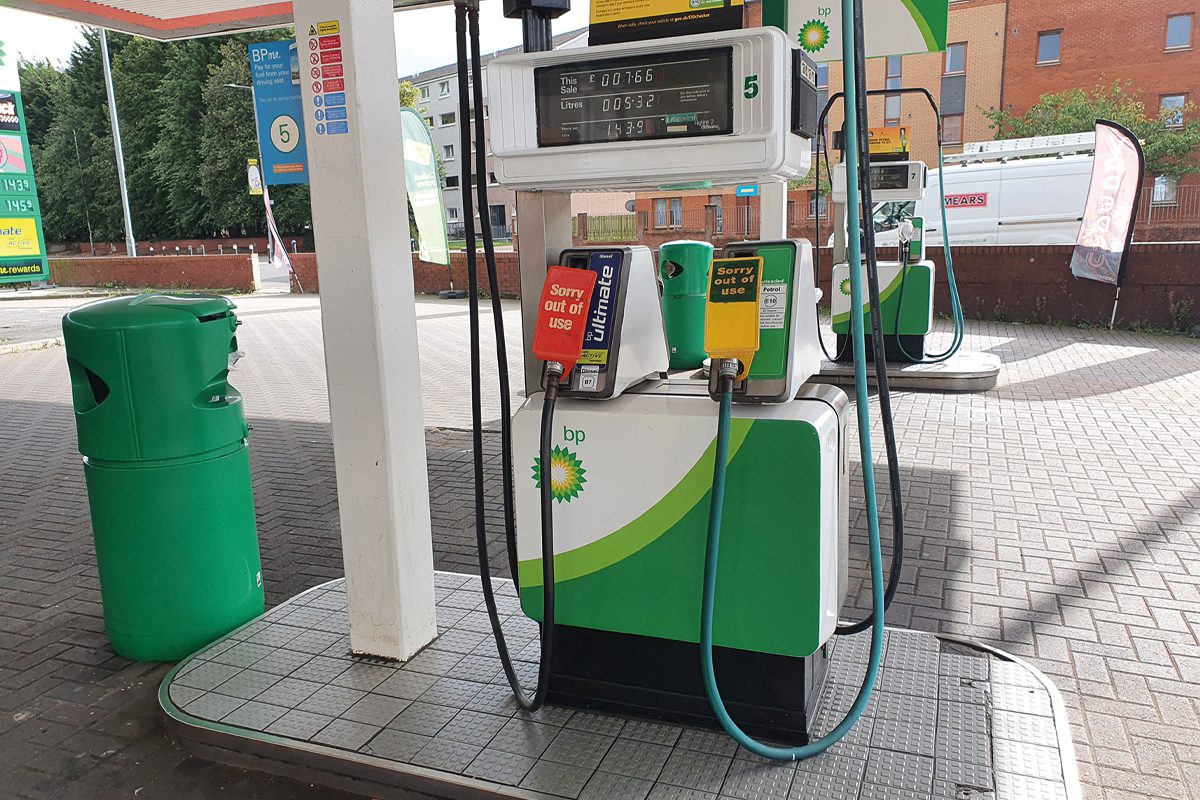 Empty petrol pumps