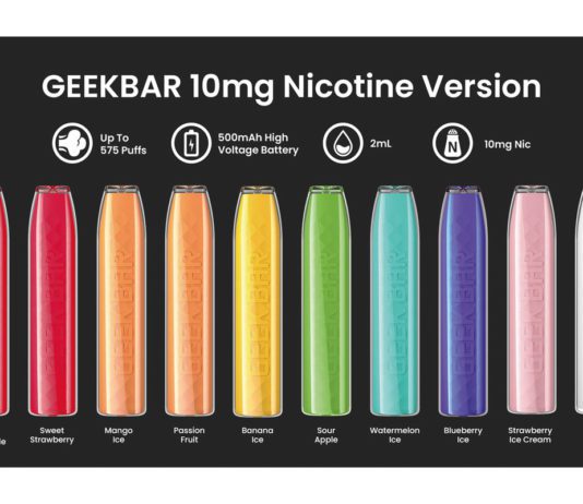 Geek bar adds new 10mg range