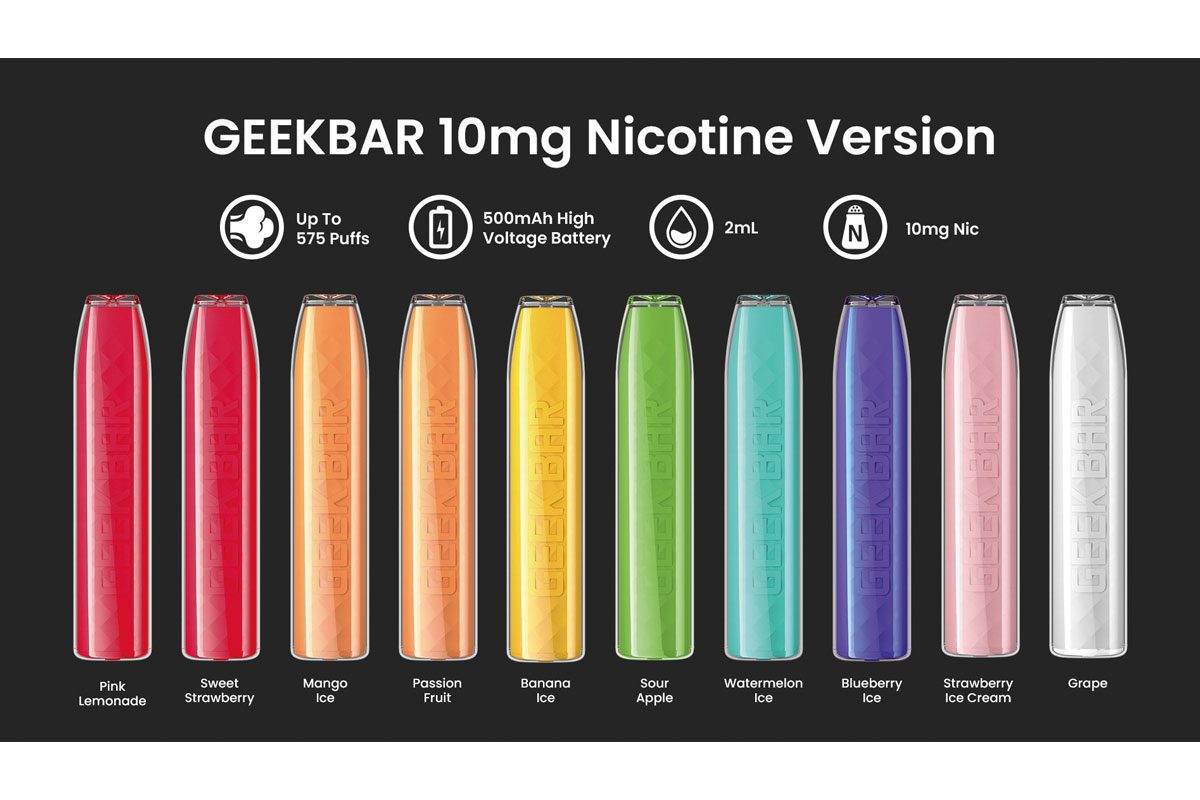 Geek bar adds new 10mg range Scottish Grocer & Convenience Retailer