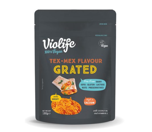 Vegan NPD blitz Violife tex mex cheese