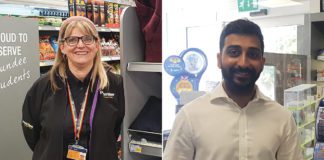 Moira Dean of Premier @ DUSA, Dundee, and Anand Cheema of Costcutter Falkirk.