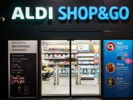 Shop & Go at Aldi Aldi’s futuristic Greenwich store.