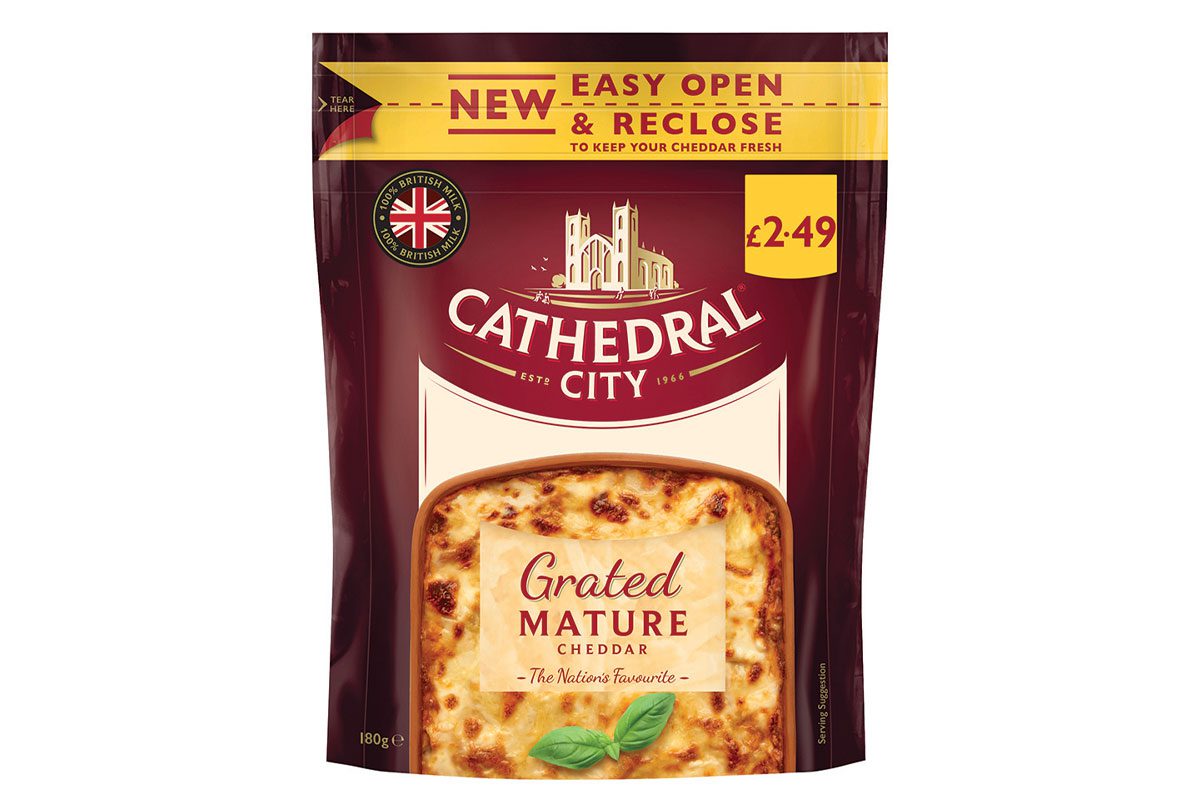 Cathedral City grated mature cheese