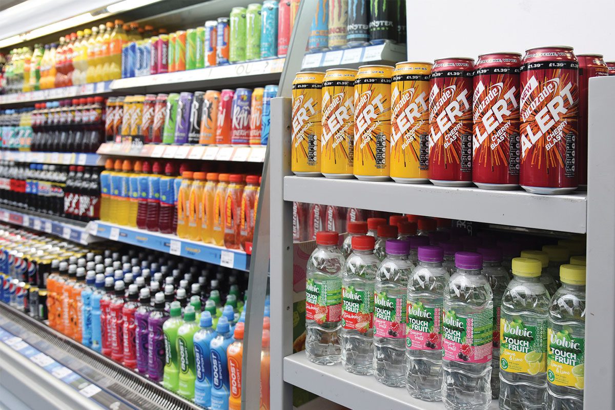 Visible throughout, it’s hard to miss the soft drinks range at Clydebank Co-op Keystore Kilbowie. 