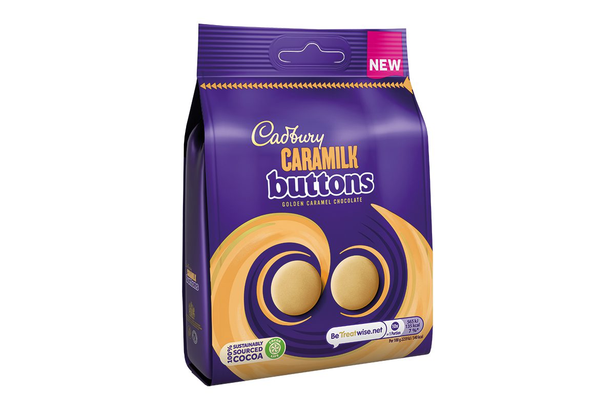 Cadbury caramilk buttons