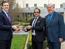 Fed thanks Johnson Outgoing Scottish president Ferhan Ashiq presented Johnson with the award.