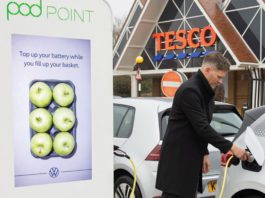 Tesco charging ahead in Inverness PodPoint charger