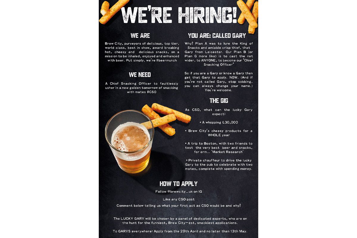 Brew City hiring poster