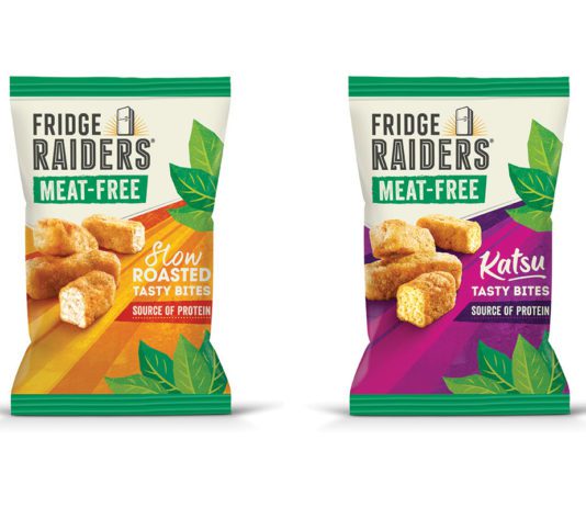 Mimicking meat plant based Fridge Raiders snacks